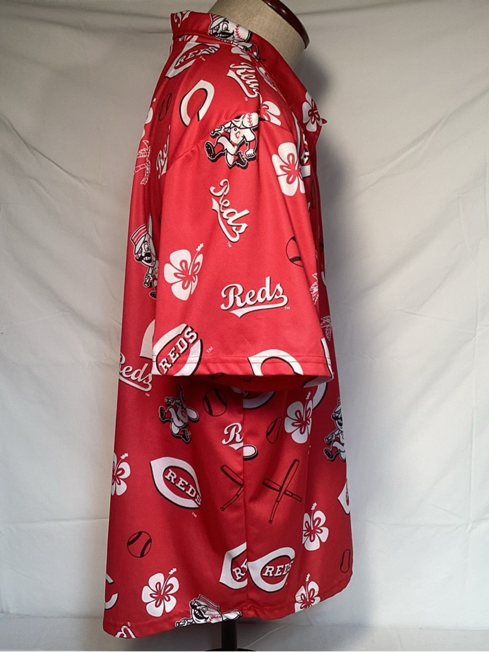 Cincinnati Reds Baseball Hawaiian Button Up Shirt Men’s Size XL - Picture 4 of 14